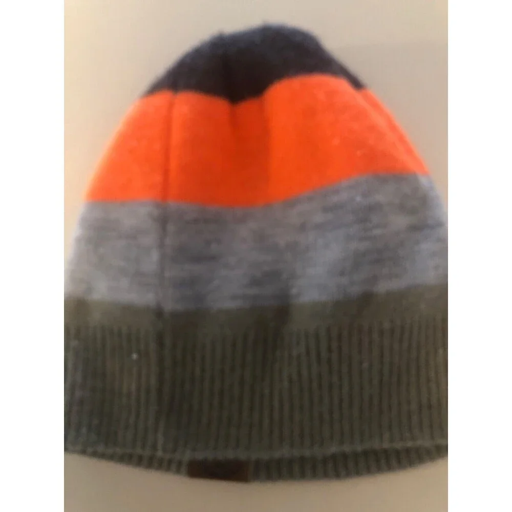 Oshkosh B’gosh Black-Orange-Gray-Brown Stripes Kids Size‎ 4-7 Beanie